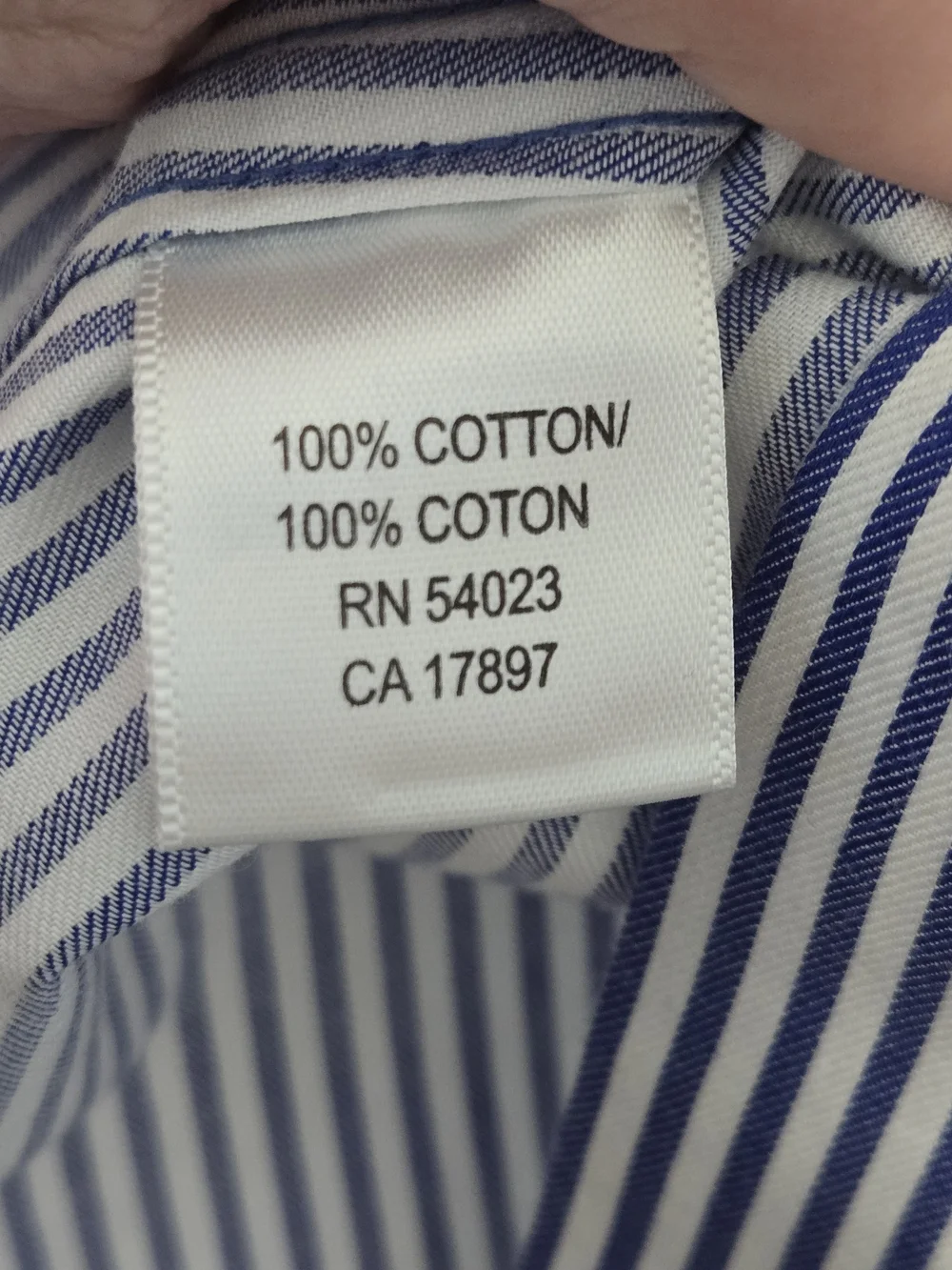 Banana Republic Non Iron Slim Fit Blue Stripe Dress Shirt 16-16.5 Large